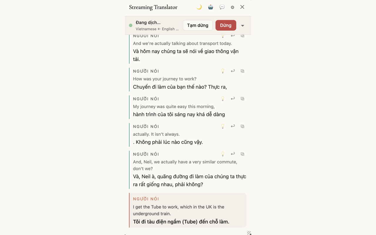 Phụ đề trực tiếp trong cuộc họp